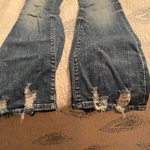 BKE youth distressed flare jeans